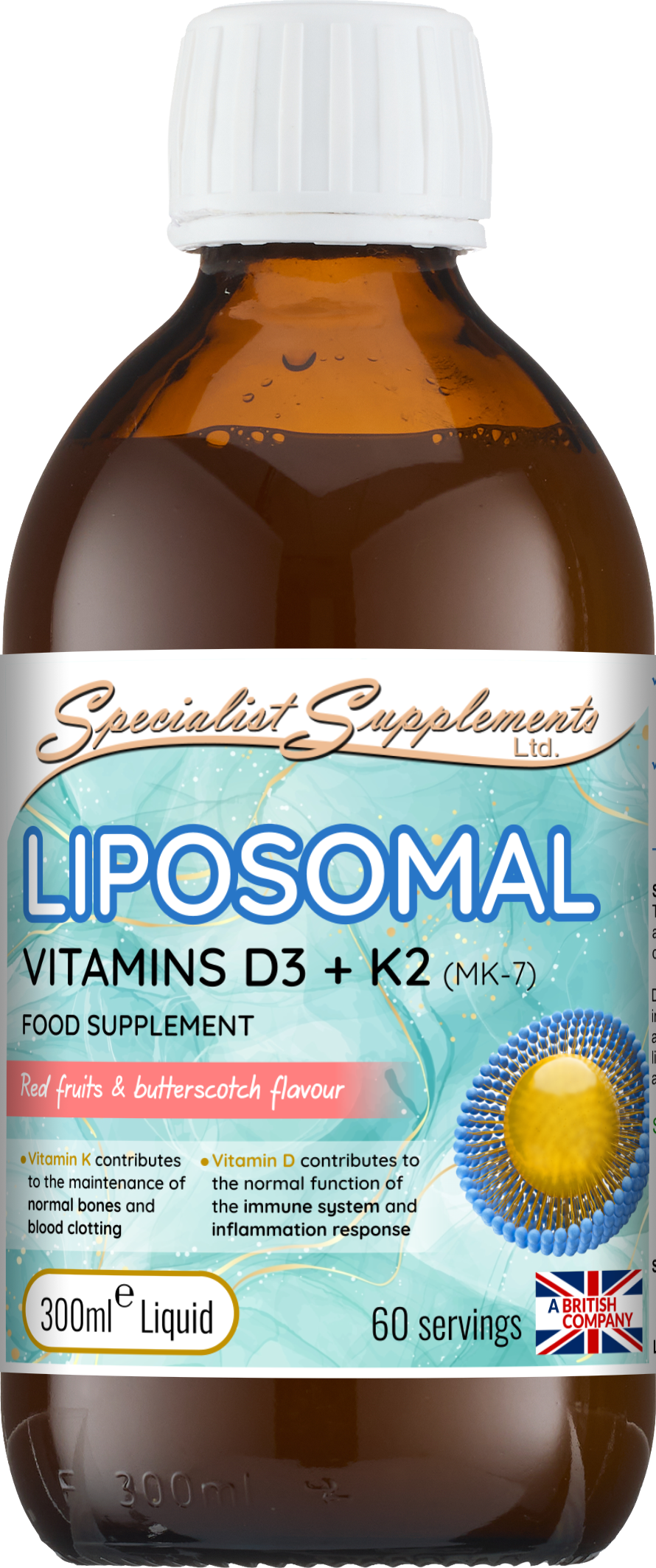 Wholesale private label iiposomal vitamins D3 + K2 liquid