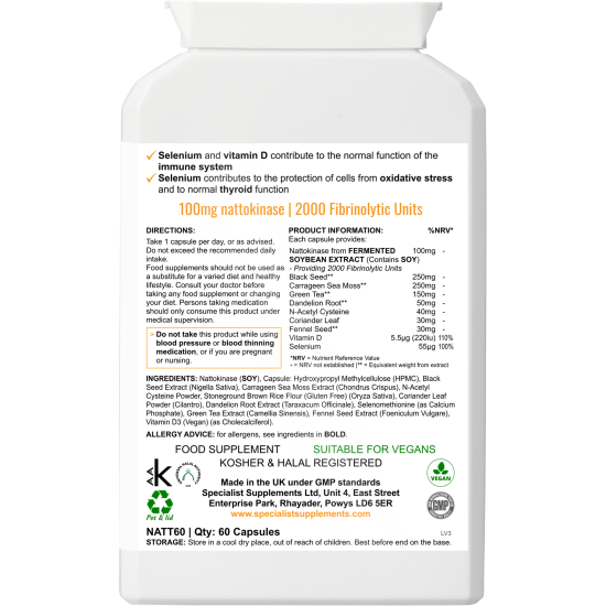 Nattokinase Power Complex (NATT60) caps (SPECIAL OFFER)