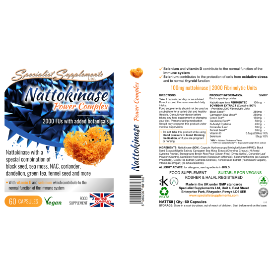 Nattokinase Power Complex (NATT60) caps (SPECIAL OFFER)