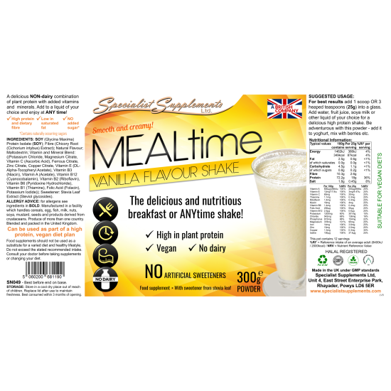 MEALtime (Vanilla) (SN049) pdr