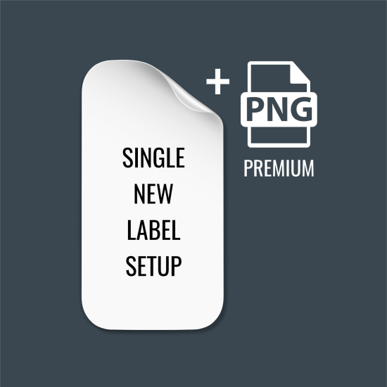 Single label setup and premium pot images  (Own Label ADD-ON)